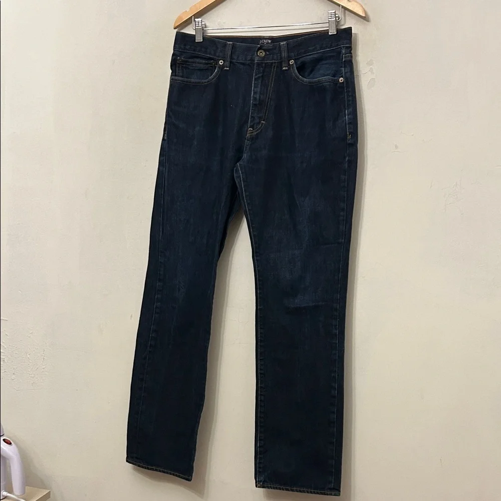 J Crew Men's Dark Blue Jeans The Bleecker Size 32 X 32 EUC